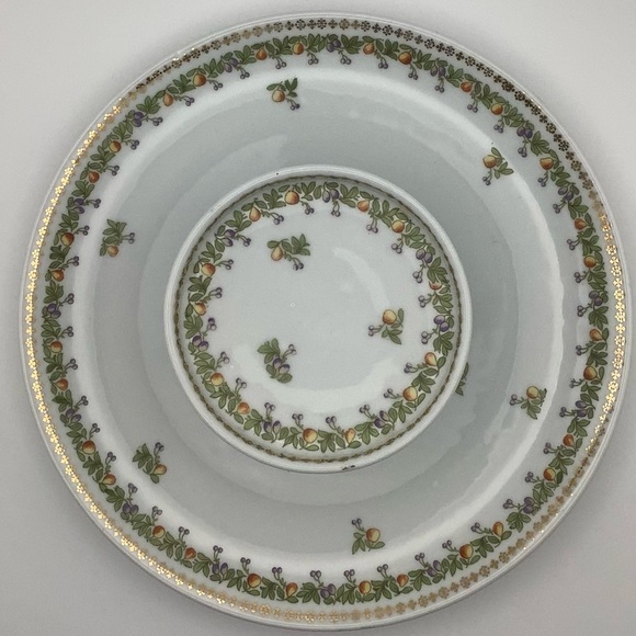 Vintage Royal Rudolstadt Prussia Two Tiered  Round Serving Tray - Picture 3 of 9